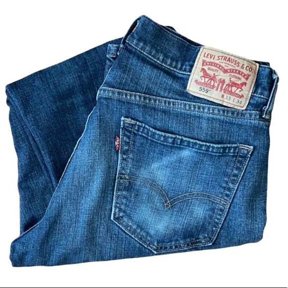 Levi's Other - LEVI’S 559 relaxed straight medium wash jeans 33x34
